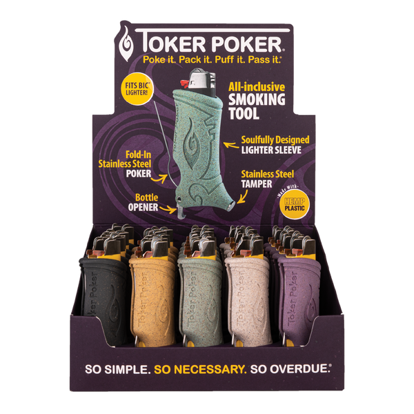 Toker Poker Hemp Plastic + Bottle Opener Display