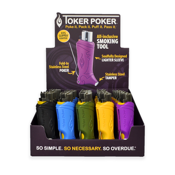 Toker Poker Clipper Standard Mix Colors Display