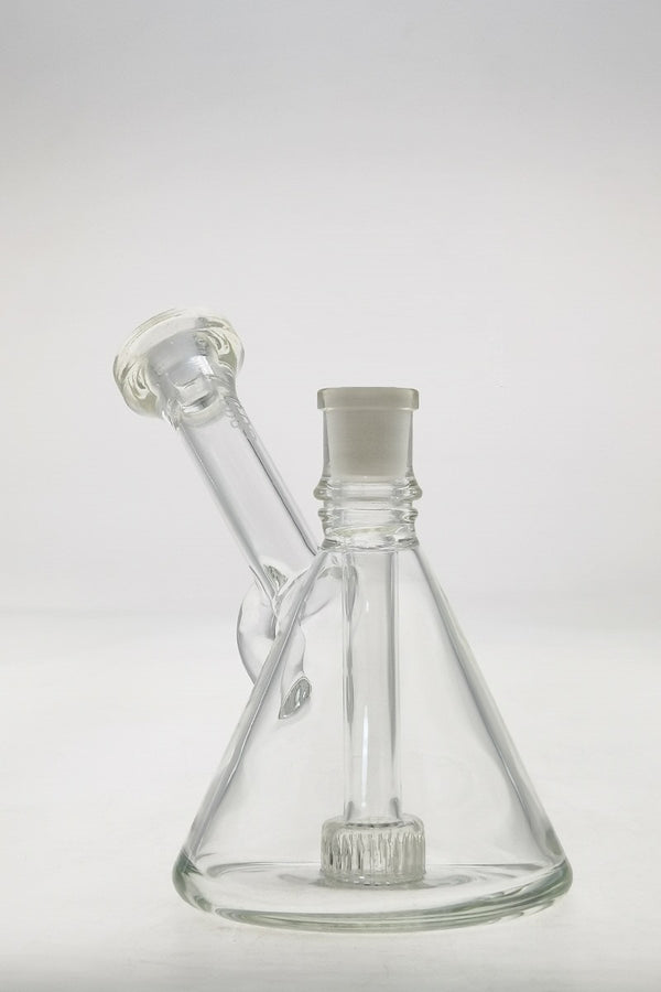 TAG - 6" Fixed Super Slit Froth Pyramid Rig (14MM Female) Wavy Laser Engraved Logo - Clear .02 (QZ-419T-2112LE.03)