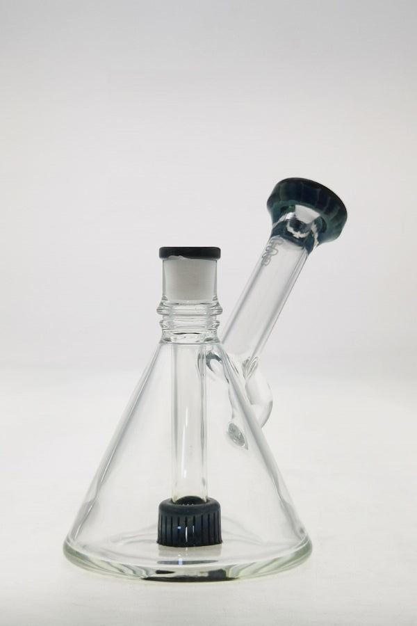 TAG - 6" Fixed Super Slit Froth Pyramid Rig (14MMFemale) Wavy Sandblasted Logo - Penumbra Accents .02 (QZ-419T-2112LE.03)