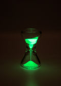 TAG - 3.5” Hour Glass with Glow in the Dark Sand - (60 Seconds) Wavy Laser Engraved Logo - Clear .02
