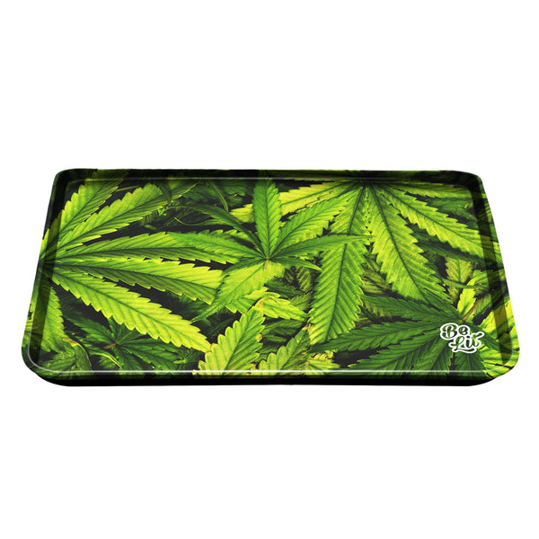 Be Lit Large Rolling Tray, Leafy