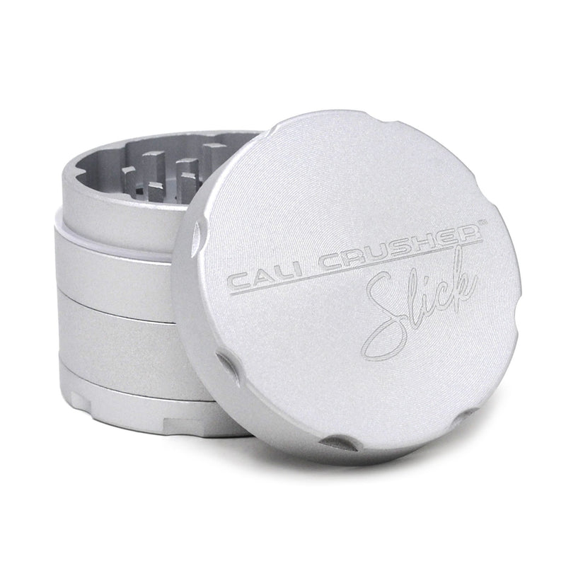 Cali Crusher® OG Slick - 2" 4 Piece Non Stick Hard Top - Silver