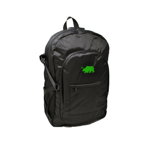 Cali Backpack® Standard - Black w/ Green Logo