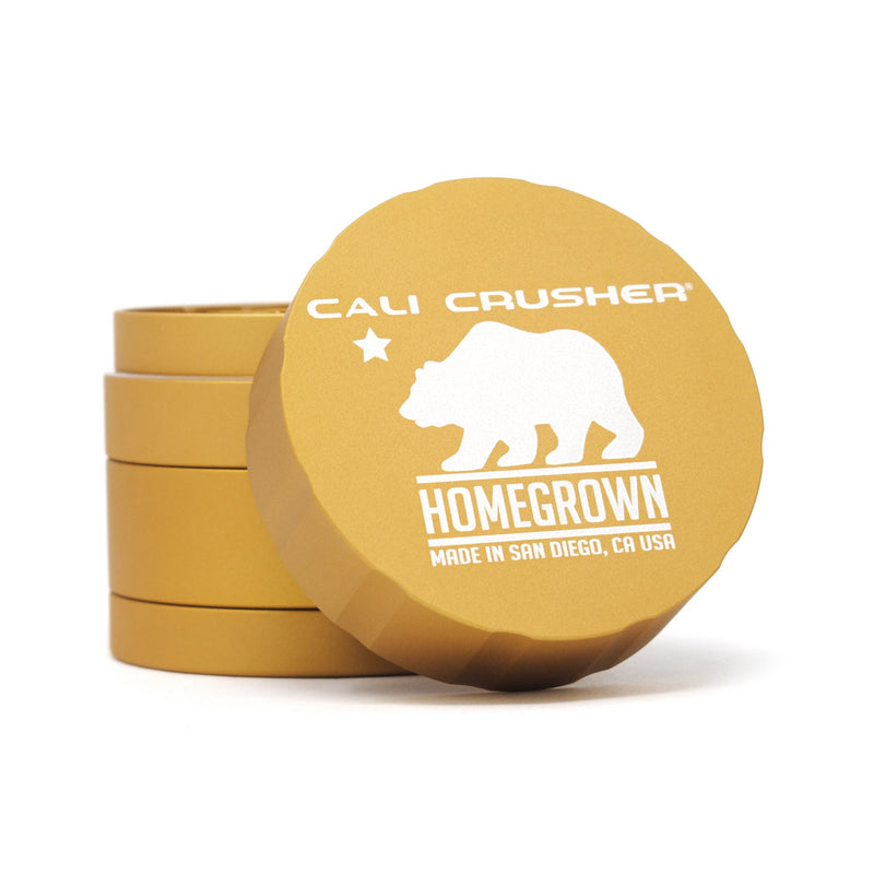 Cali Crusher® Homegrown® Standard 2.35" 4 Piece Grinder - Gold