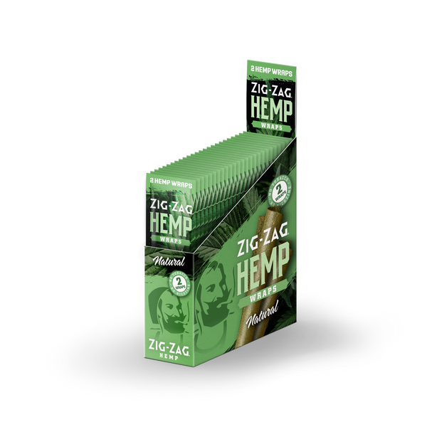Zig Zags Rolling Papers  - Hemp Wrap - Natural - Box