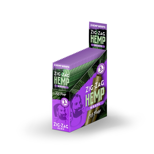 Zig Zags Rolling Papers  - Hemp Wrap - Purple Chill - Box