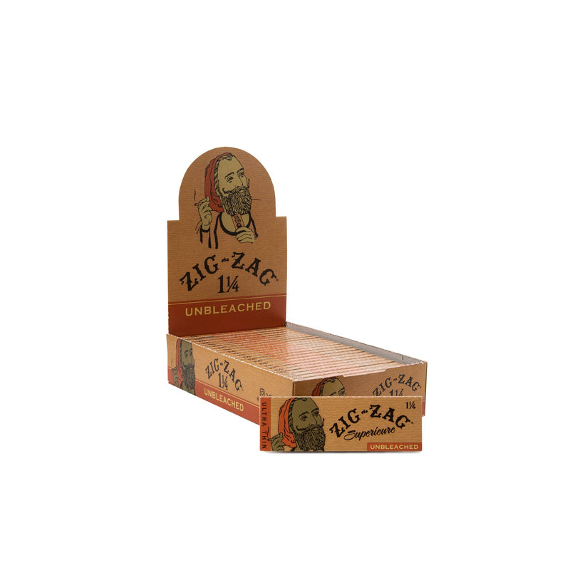 Zig Zag Rolling Papers - Unbleached 1 1/4 Box