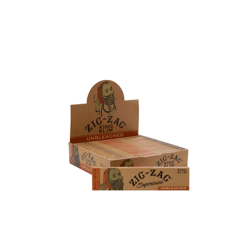 Zig Zag Rolling Papers - Unbleached King Slim Box