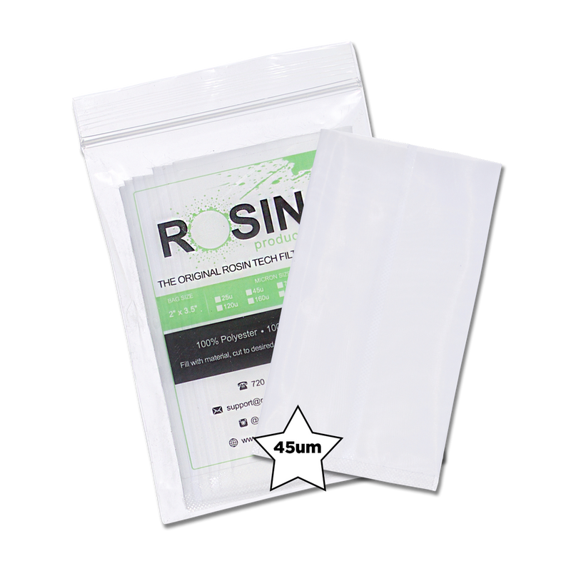 Rosin Tech High Quality Rosin Press Bags, 2 inch by 3.5 inch, Micron Size 45um