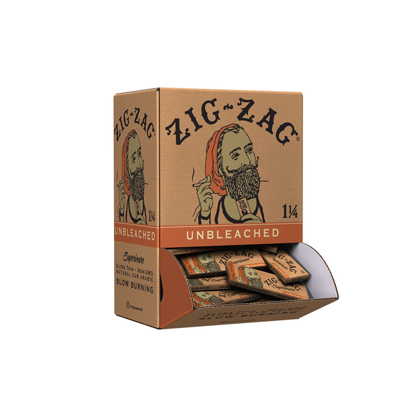 Zig Zag Rolling Papers -Promo  Display - Unbleached 1 1/4  48ct